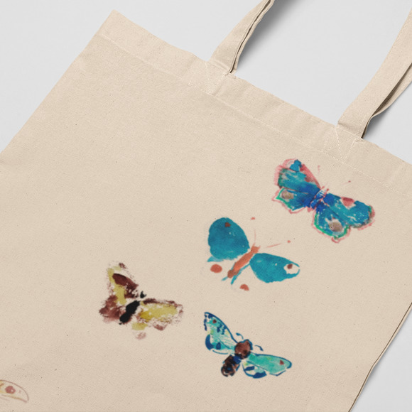 Natural Colorful Butterflies Tote Bag - Picture 3 of 5